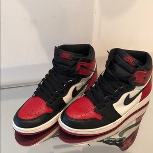 Jordan 1 Bred toe